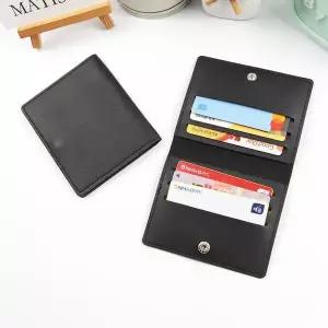 가로6포켓 가죽 신분증 명함 신용카드지갑 블랙1P