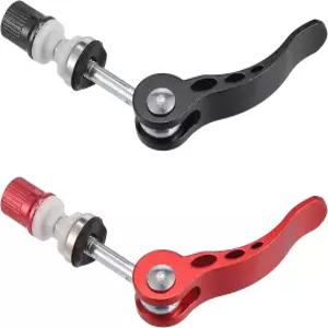 X AUTOHAUX 2pcs 6mm 알루미늄 합금 자전거 시트 포스트 퀵 릴리스 핀 꼬치 볼트 레드 블랙