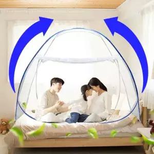 [콩심팥심]접이식 모기장 바닥있는 캠핑 방충망 침대 대형 폴딩 야외 모기장