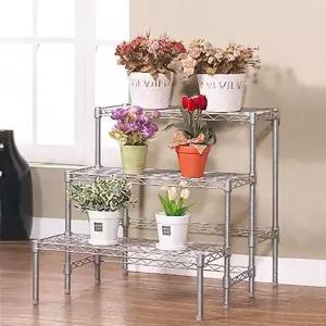 홈데코식물스탠드 플랜트정리랙 수납화분받침 3단 고릴라랙 화분대