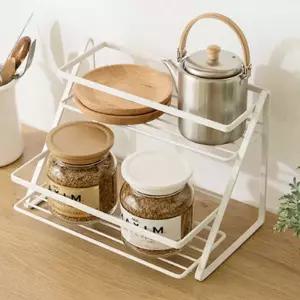 양념병 정리대 주방 재료 보관함 인테리어 2단 선반작은소품진열대 욕실수납용품 도구 다용도 세면 미니컵