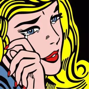 피포페인팅 A85 팝아트 눈물흘리는여인 DIY명화그리기