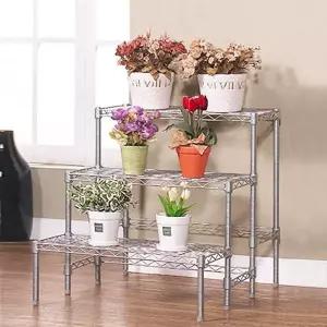 [콩심팥심]홈데코식물스탠드 플랜트정리랙 수납화분받침 3단 고릴라랙 화분대