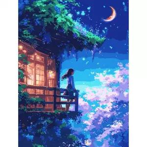 피포페인팅 AK14 밤하늘의 벚꽃 40x50 DIY명화그리기세트