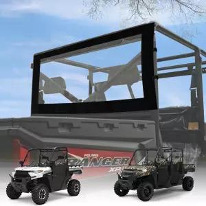 QYMOTO 폴라리스 레인저 1000 리어 윈도우 900 XP 크루 소프트 윈드실드 백 방수 방진 먼지 패널 2017-2024