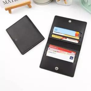 [셀러에이드]가로6포켓 가죽 신분증 명함 신용카드지갑 블랙1P