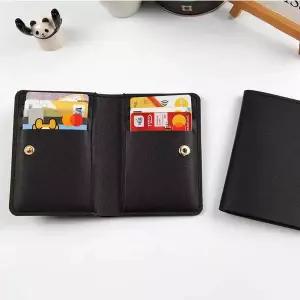 [셀러에이드]세로 6포켓 지폐 명함 신분증 신용카드 지갑 블랙 1P