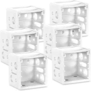 6피스 1인치 블라인드 브래킷 흰색 프로필 박스 마운팅 윈도우 헤드레일