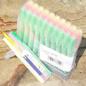 형광펜 4색 세트 10개입 스탠드형 디자인 학생 필기 용품 컬러 펜