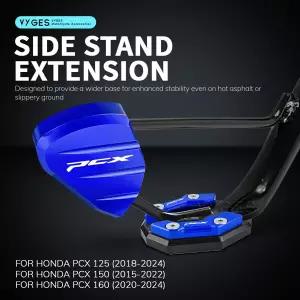 바이크 오토바이 사이드 스탠드베이스 확장 혼다 호환 PCX125 PCX150 PCX160 PCX 125 150 160 -2024 용 대