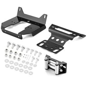 2000-3500 LBS용 7/8(124MM) 윈치 롤러 페어리드 케이블 가이드가 있는 ROMELACK 마운트 브래킷, 폴라리스 RZR 제너럴 트레일 XP 터보 S 4 900 1000 2014-2025 호환