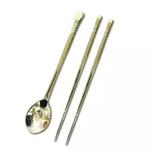 [조르지오]1P PW74DM37 티타늄 젓가락 숟가락 수저세트 세트 스텐 골드 스