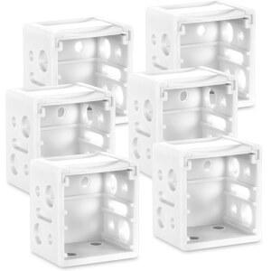 6피스 1인치 블라인드 브래킷 흰색 프로필 박스 마운팅 윈도우 헤드레일 브래킷,