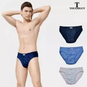 터프가이 남자 속옷 스트라이프 순면 브리프 삼각 팬티 3종 세트