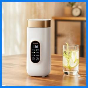 550ml 휴대용 전기 주전자 여행용 가열 컵 다기능 끓인 물 포트 스마트 온도 조절