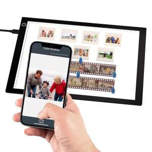 슬라이드 및 네거티브 뷰어 라이트 박스, 전원 스캐너-USB 스캔용 필름 패드, 테이블 백라이트 /4A 초박형 3단계