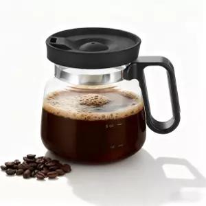 루이홀라라 16온스 유리 커피포트 커피잔 미니 컵 커피 애호가를 위한 유출 방지 뚜껑 노벨티 선물 (1개)