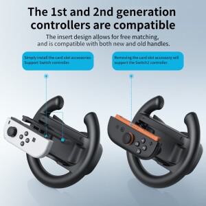 호환 혼캠 유니버설 레이싱 휠 스탠드 (스위치  조이콘 게임 컨트롤러용) 안전 흡착판 베이스 포함 (NS2 호