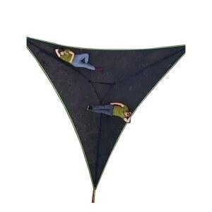 침대 편안한 캠핑 스윙 세트 야외 공중 가구 다인용 텐트 그물 정원 용품 삼각형