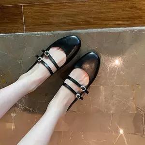 여사친 구두 저녁 소가죽 프렌치 발레레드 슈즈 웨딩화 펌프스 MN 플랫 OOTD3