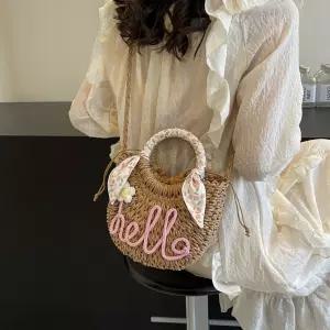 EAMT 여친 토트백 비치백 크라우드소싱 밀짚백 해변 바캉스 프렌치 시크 전원 YJ5