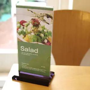 사각형 양면꽂이 100x200 세로중형홍보물 안내판 보판 메뉴판 카달로그 테이블스탠드 POP 행사 아크릴