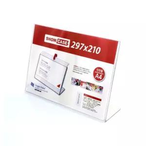 쇼케이스 단면 A4 가로형 SHOW CASE상품표지 광고판 안내보드 디스플레이 메모꽂이 메뉴판 테이블안내판 스