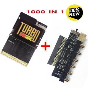 블랙 골드 에디션 PCE PC 엔진 콘솔 게임 카드 TURBO 600 IN 1 또는 RGBS 카드 비디오 부스터 RGBS 신호 출