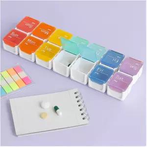 일주일 오전오후 칸분리 알약 비타민 보관통 약소분통 휴대용 약상자 약통