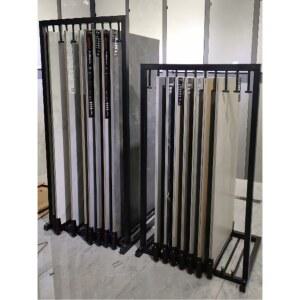 슬라이딩 타일 거치대 대리석 샘플랙 마루 석재 책장형 받침대 상품 진열