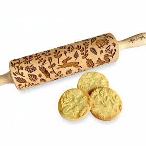 핀 포레스트 애니멀 u2013 쿠키와 도자기 세라믹 스탬프 알기스 공예의 여성용 베이킹 선물용 자연에서 영감을 받은 반죽과 점토 롤러