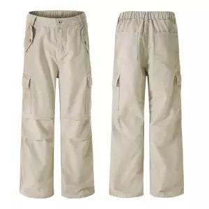 EAMT 팬츠 남친 빈티지 캐주얼 질긴 와이드 일자 배기 카고 드라 워싱 주니어 YJ1