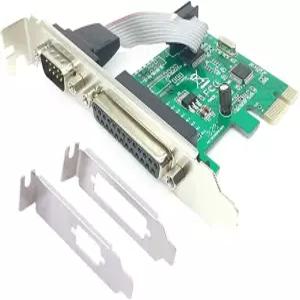 PCIe 콤보 직렬 병렬 확장 카드 PCI Express to 프린터 LPT 포트 RS232 Com 어댑터 IEEE 1284 컨트롤러