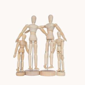 ZXZCTTC 나무 마네킹 스케치 레이 피규어 아빠, 인형 드로잉용 아티스트 보조 페인팅 드로잉 관절 모델 (엄마, 형제) 자매, 인간 아트