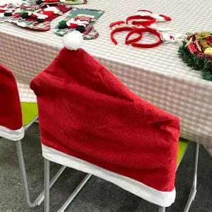 [하프클럽/셀러허브]크리스마스의자커버 크리스마스 홈파티 꾸미기 의자커버 크리스마스캠핑