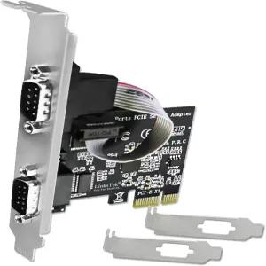 Windows XP Vista 7 8.x 10 11 32/64비트 및 Linux PC용 LinksTek 2포트 PCI Express RS-232 DB9 시리얼