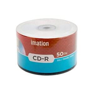 Imation 50 팩 CD-R 52X 700MB/80Min 브랜드 미디어 가능 녹화 디스크 빈 데이터 로고