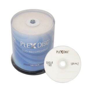 PlexDisc DVD-R 4.7GB 16x 로고 브랜드 기록 가능 미디어 디스크 - 100 스핀들(FFP) 632-815-BX
