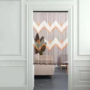 나무발 베란다 커튼발 파티션 스트라이프 재물과 통풍발