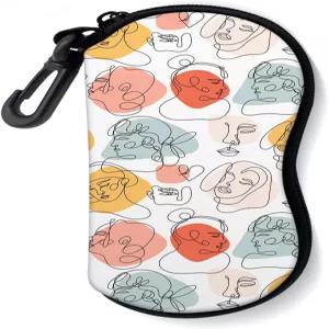 카라비너 초경량 네오프렌 지퍼 안경 케이스가 포함된 ZAXMEY 선글라스 소프트 케이스
