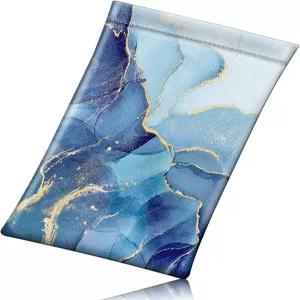 청소용 천이 있는 핀티 소프트 안경 케이스 휴대용 스퀴즈 탑 가죽 파우치 선글라스 가방