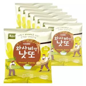 [160g / 5.64온스] 냉동 말린 낫토 콩 스낵 와사비 맛 20g * 8팩 발효 와사비맛 낫또 과자