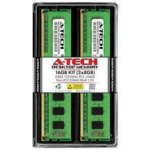 A-Tech RAM 16GB 키트(2x8GB) DDR3 1333MHz PC3-10600 DIMM - 데스크톱 컴퓨터 메모리 - CL9 2Rx8 1.5V 240핀 UDIMM 비완충 업그레이드 모듈