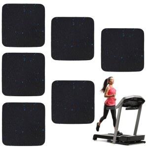 카펫 보호, 소음 감소, 세탁기 패드, 문구 자전거용 방진 고무 매트 6팩 운동기구 매트, 조정기, 4 x 4 x 0.8 인치 미끄럼 방지 러닝머신 매트