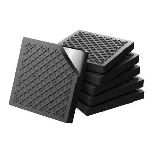 운동 장비 매트 5.11x5.11x0.55인치 6개, 고강도 두꺼운 강철 내장 고무 매트, 미끄럼 방지/소음 감소/진동 저항성, 트레드밀 장비 패드, 카펫, 나무 바닥에 사용됨