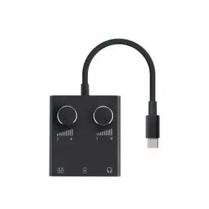 사운드카드 USB 3.1 Type C 오디오 젠더 C타입 to 듀얼 AU 3.5mm