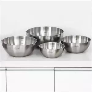 양푼 국내산 키친아트 무광스텐 물코 믹싱볼 4종세트