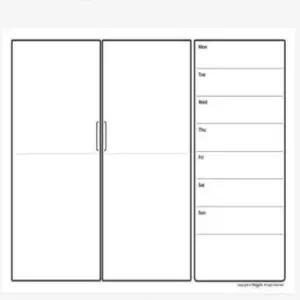 유리용 푸드 플래너 일정화이트보드 붙이는자석보드