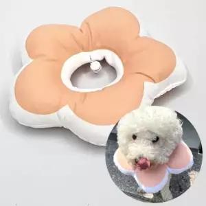 [반려] 꽃피는 강아지 고양이 쿠션 넥카라 핑크 L M S