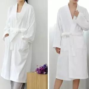 면가운 호텔 샤워 목욕 순면 수면 잠옷 파자마 가운 화이트